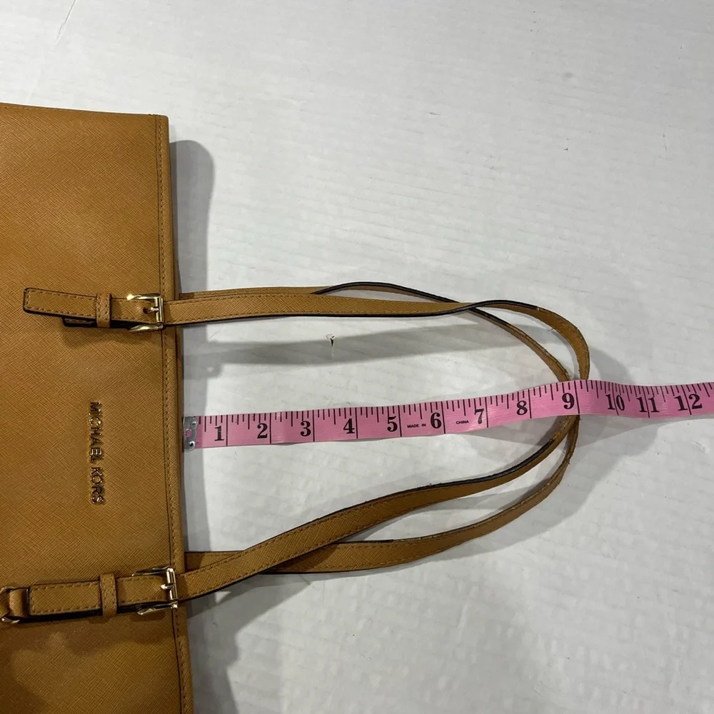 MICHAEL KORS MUSTARD LEATHER TOTE SHOULDER BAG